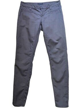 Tommy Hilfiger Women's Cotton Straight-Leg Pants Flat Front Size 4 Charcoal Gray